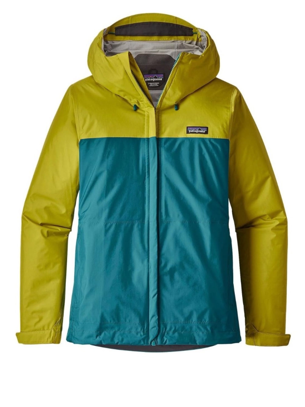 Patagonia Torrent Shell Jacket - Teal & Lime Green